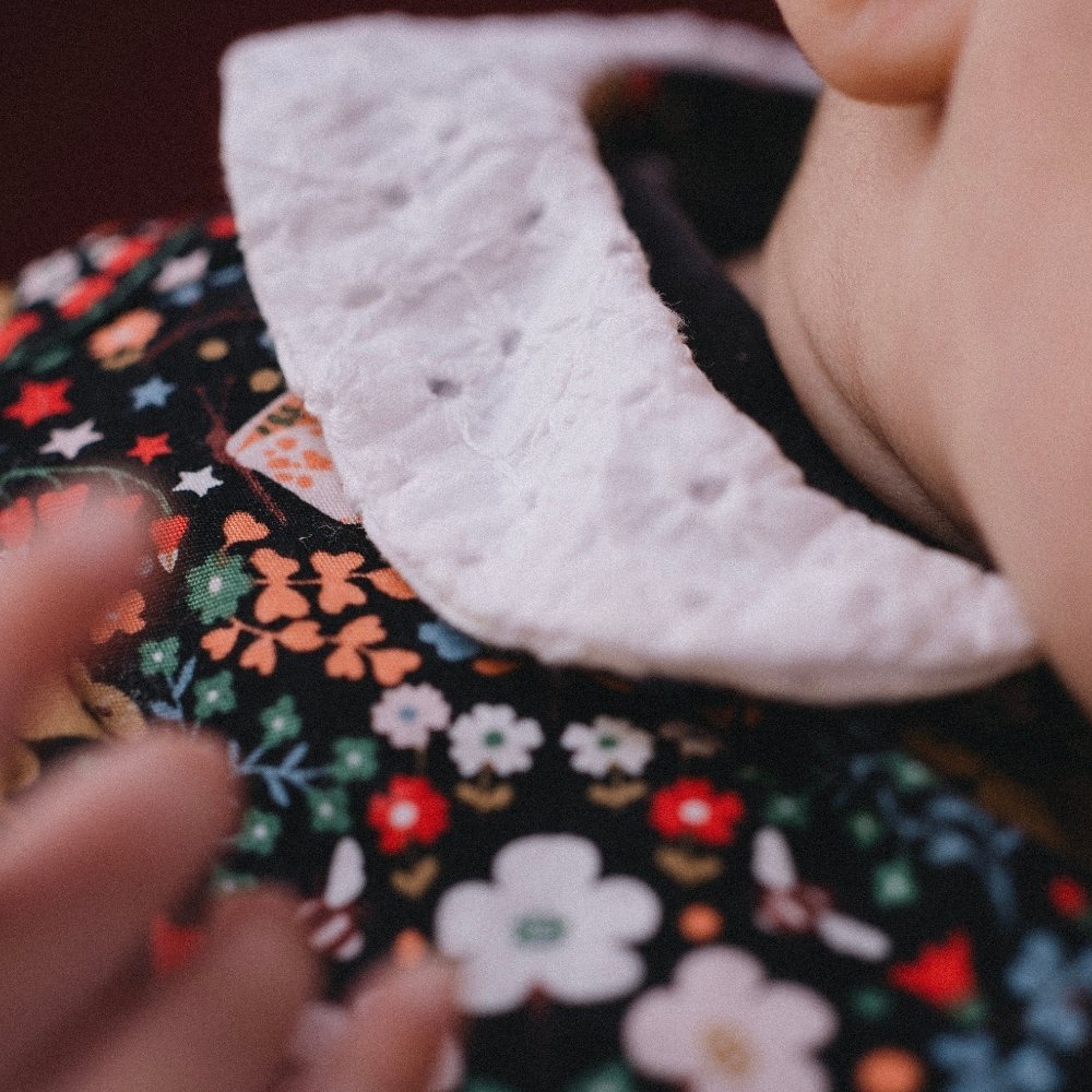 Cotton fabric casse noisette