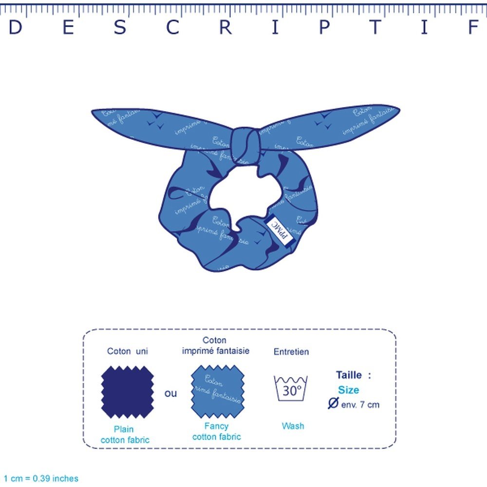 Bunny ear Scrunchie flamingo