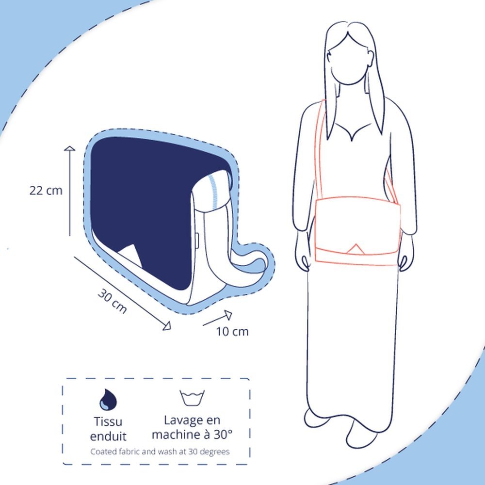 Square flap of saddle bag  fleuri kaki