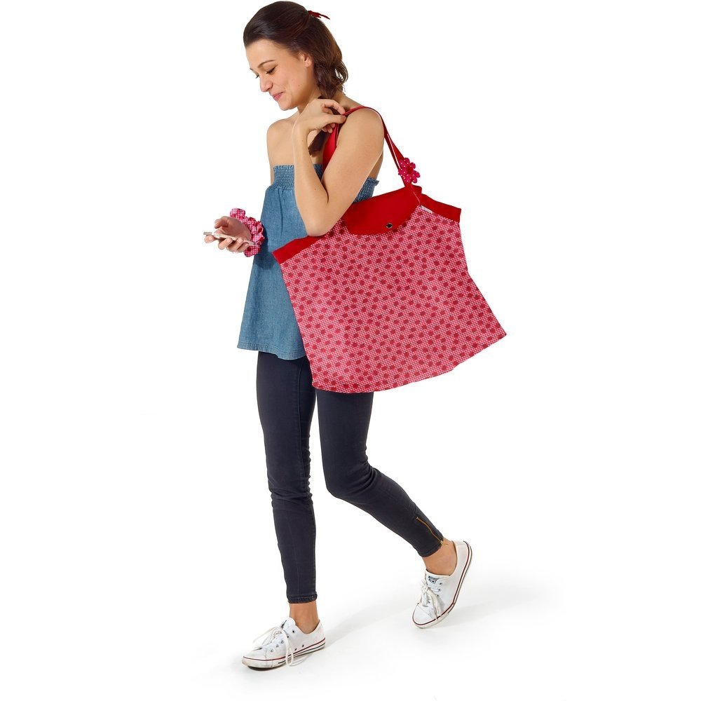 Tote bag with a zip ladybird gingham