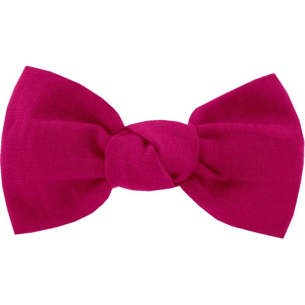 Small bow hair slide fuschia