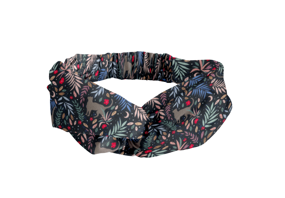 crossed headband nuit féline