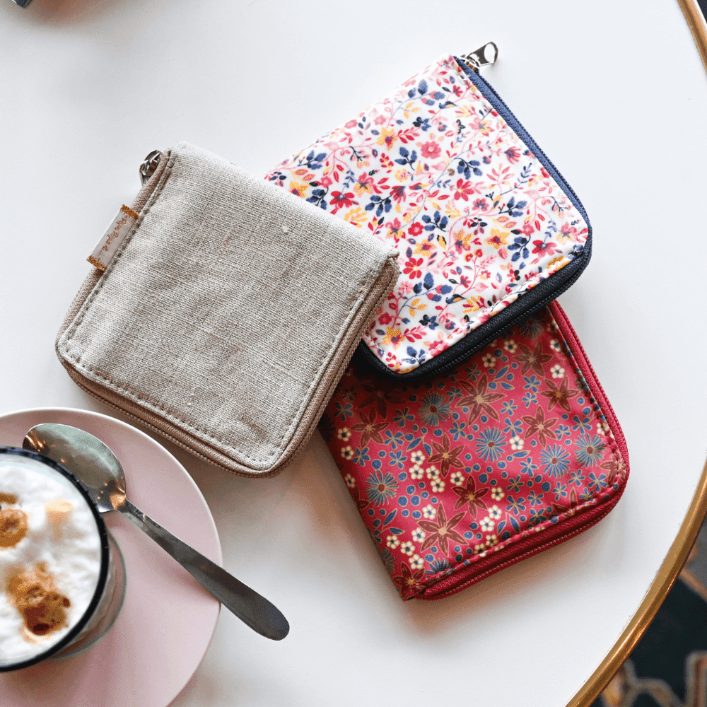 Small Wallet Charlie golden linen