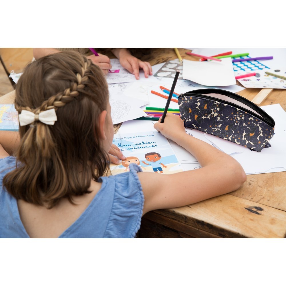 Pencil case pensées marines