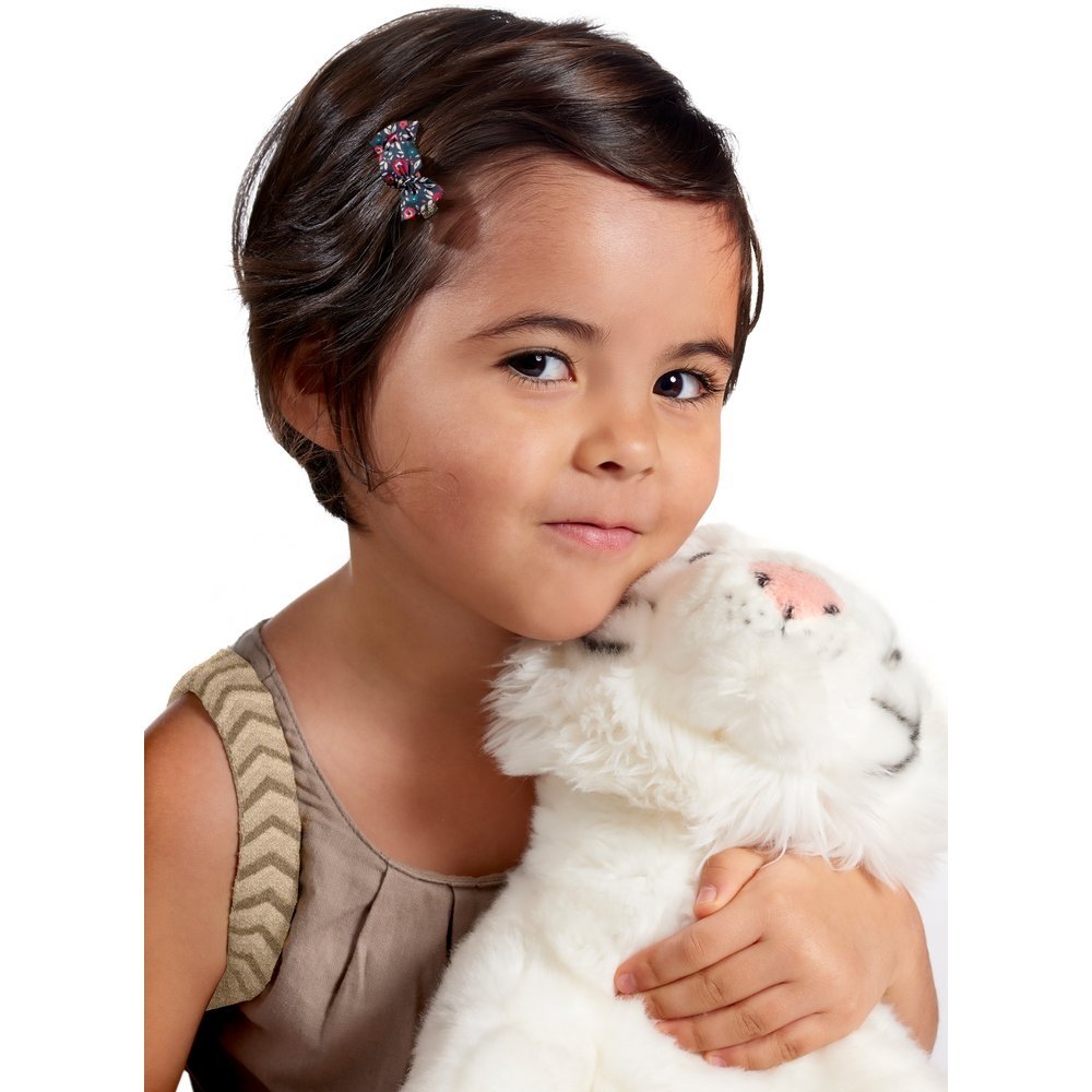 Small bows hair clips camelias rubis