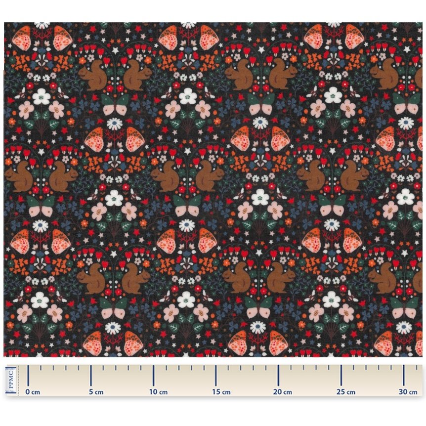 35cm coated fabric coupon casse noisette