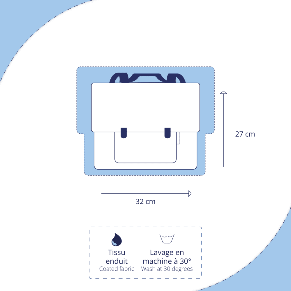 Kids backpack baleino bleu