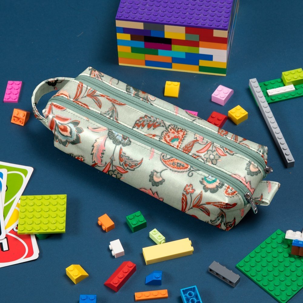 Double compartment school kit vert bohème