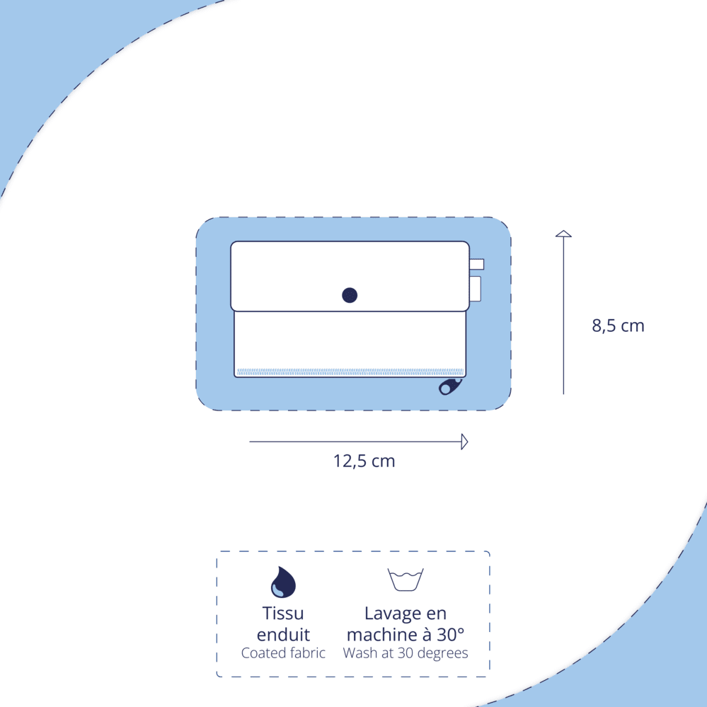 Mini coin purse pouch fleur de thé