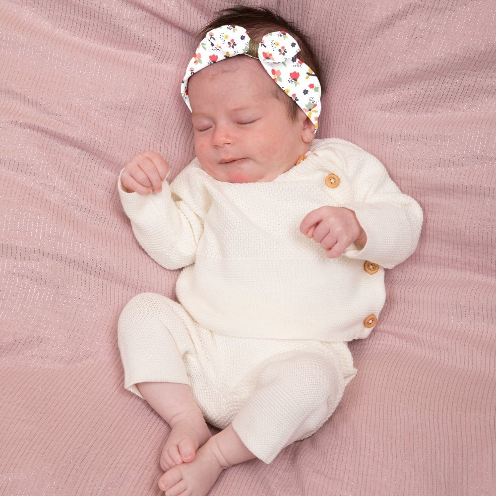 Jersey knit baby headband reveil printanier