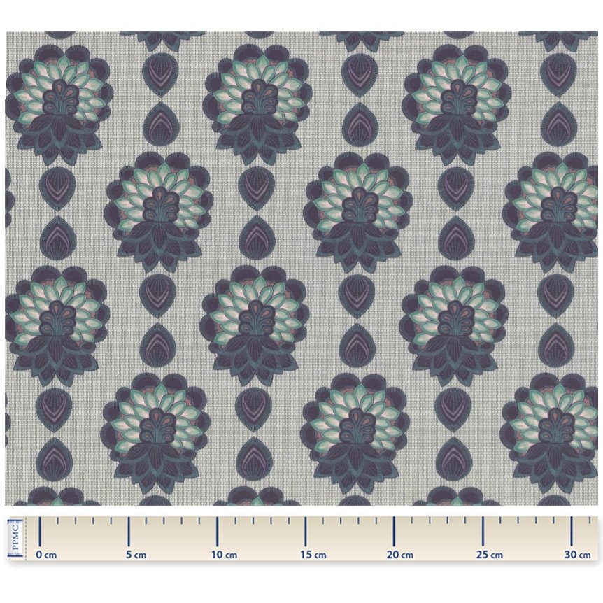 Cotton fabric lotus vert