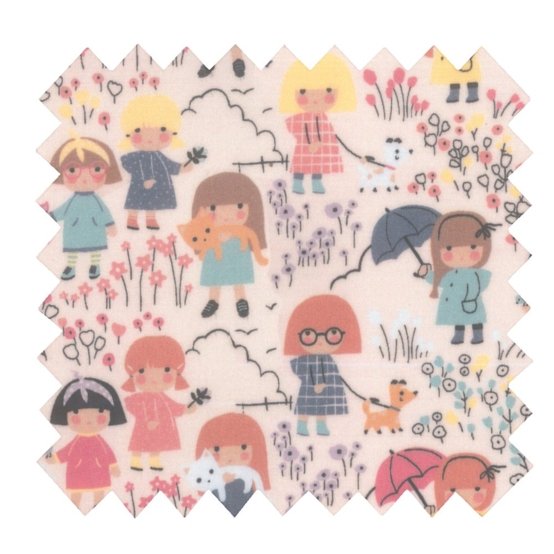 Coated fabric petites filles pop