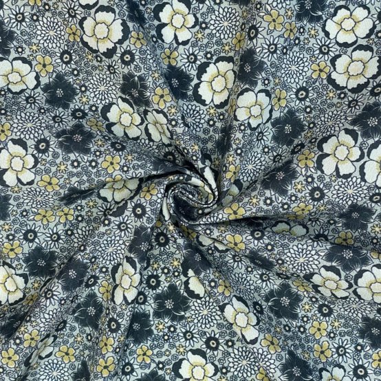 Cotton fabric ex2578 blue grey lavandula