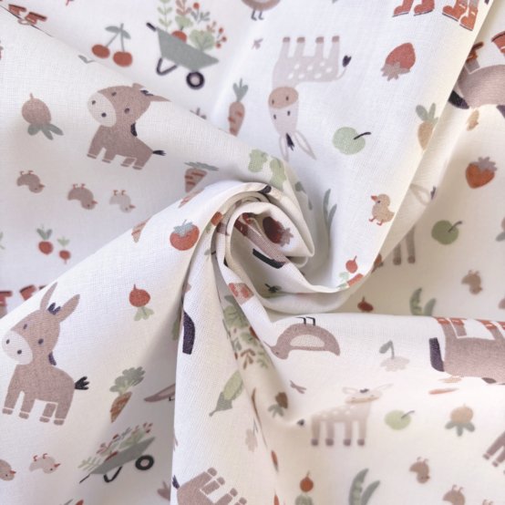 Cotton fabric ex2634 donkey with boots