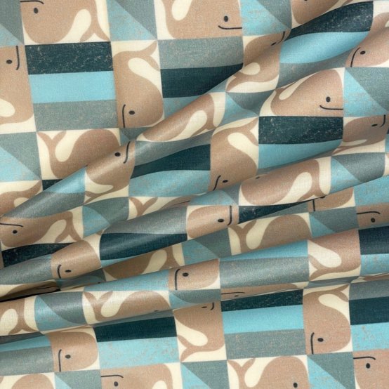 Coated fabric ex2541 green whale