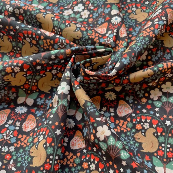 Cotton veil fabric casse noisette