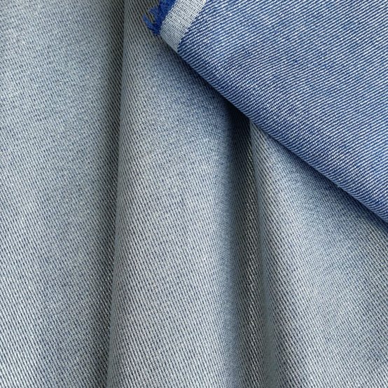 Cotton canvas fabric iridescent denim