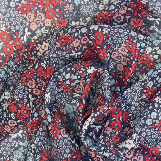 Cotton veil fabric jardin d'aurore