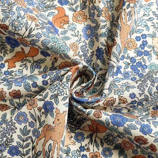 Cotton fabric comptine enchantée