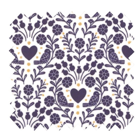 Coated fabric scandinavia bleu