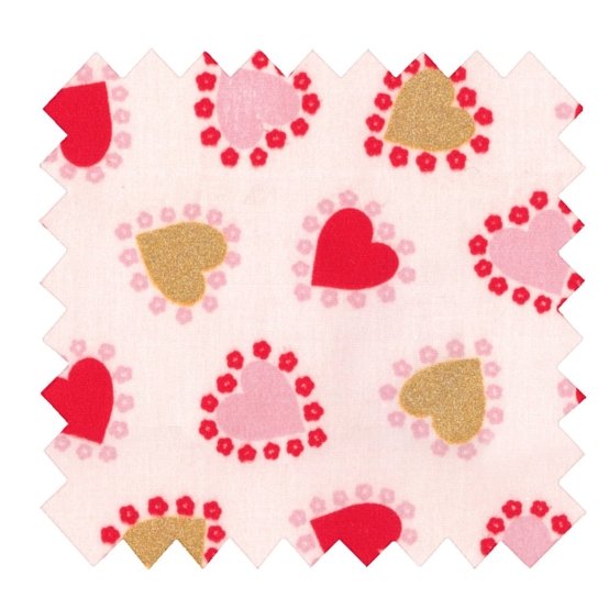 Cotton veil fabric petits coeurs