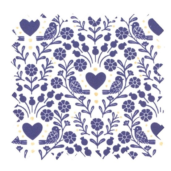 Cotton veil fabric scandinavia bleu