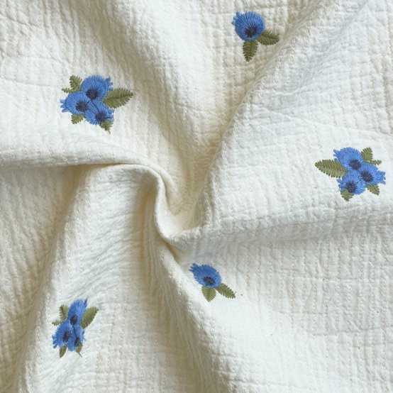 Quilted fabric ex2652 embroidered bluberry quilt