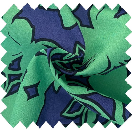 Cotton fabric ex2650 voyage bleu