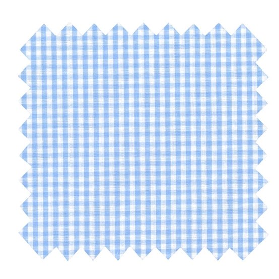 Coated fabric sky blue gingham