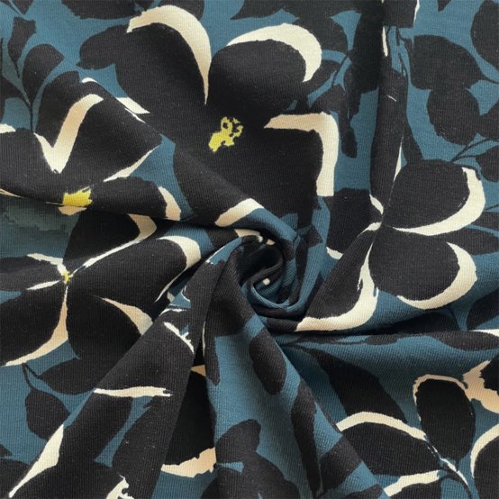 Jersey fabric flower shadows