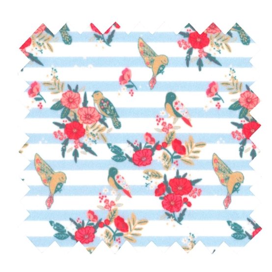 Coated fabric horizons fleuris