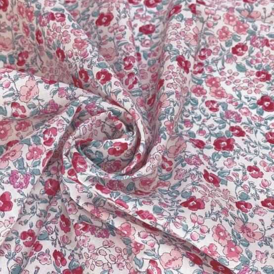 Cotton veil fabric rose grenadine