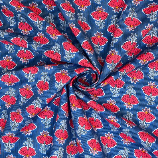 Cotton fabric ex2544 shanti blue