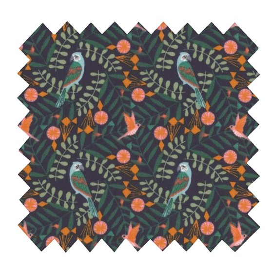 Cotton fabric birdy