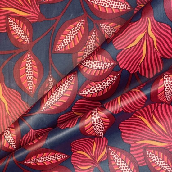 Coated fabric ex2577 burgundy calyspo