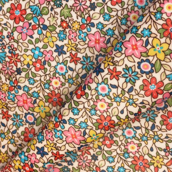 Coated fabric mille et une fleurs