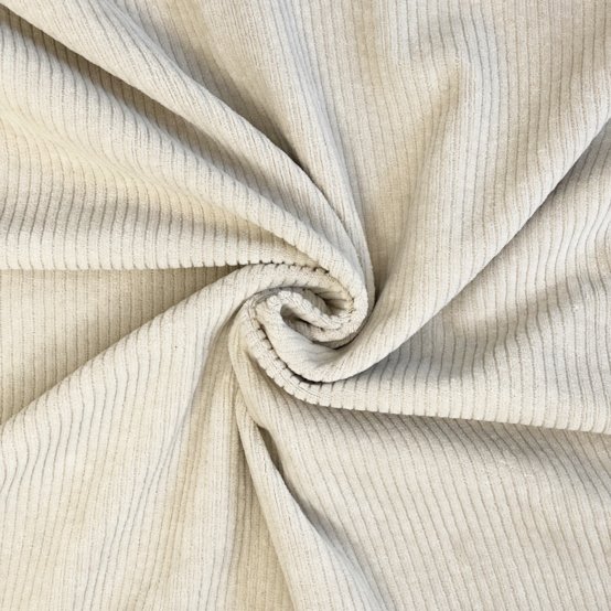 Velvet fabrics velours côtelé crème