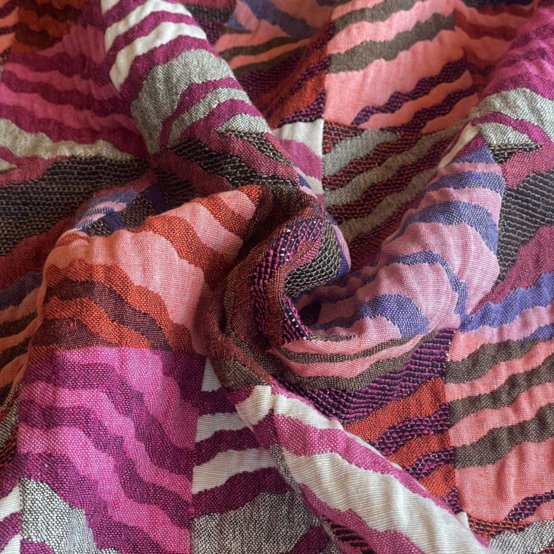 Jacquard fabric zigzag pop