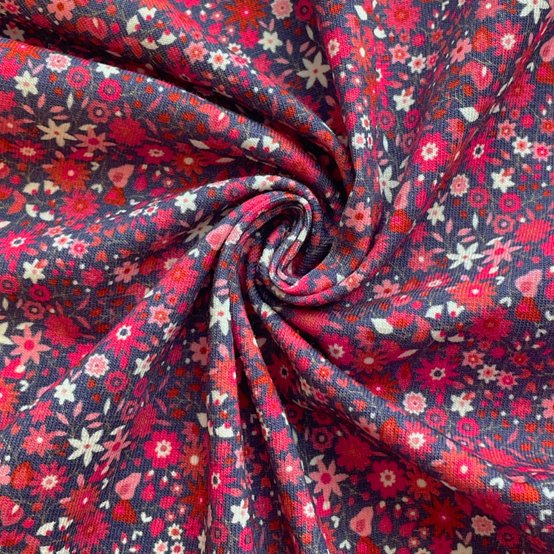 Jersey fabric ex2481 red seventies