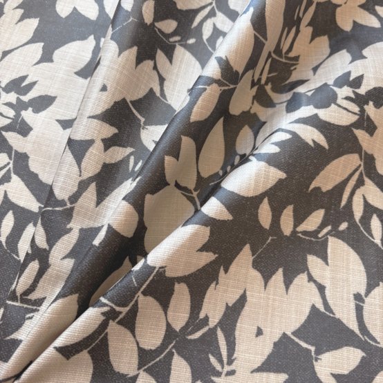 Coated fabric ex2582 anthracite ink foliage