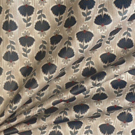 Coated fabric ex2579 navy ochre shanti