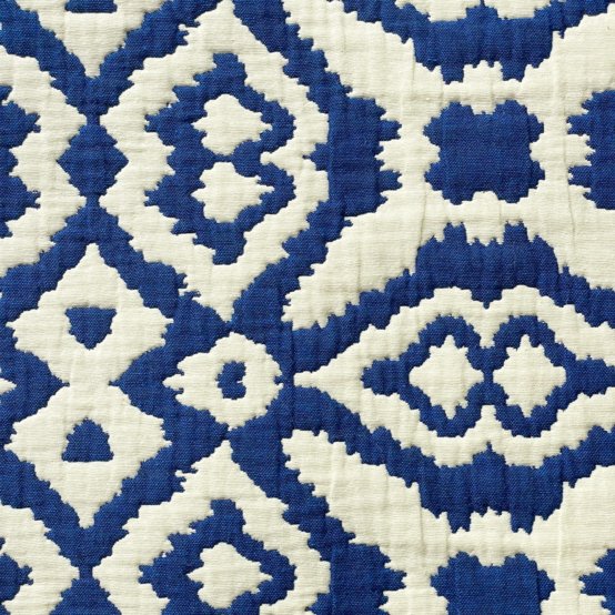 Jacquard fabric bleu