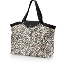 Tote bag with a zip leopard