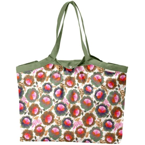 Pleated tote bag - Medium size fleur de thé