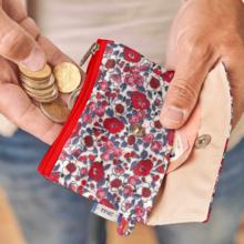 zipper pouch card purse rouge corolle