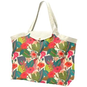 Tote bag with a zip fleurs des iles