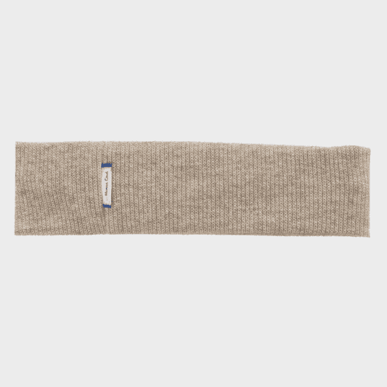 Stretch jersey headband  beige jersey knit