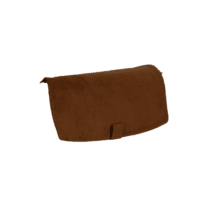 Flap of shoulder bag suédine fauve