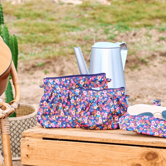 Pleated clutch bag hippie fleurie