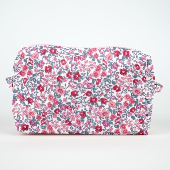 Rectangular toiletry bag rose grenadine